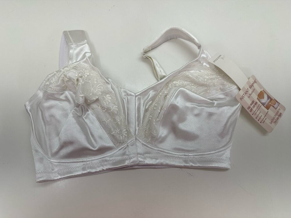 Instant Shaping b Plusform Womens Bra Size 40F (DDD) White Front Clasp 1654 NWTs